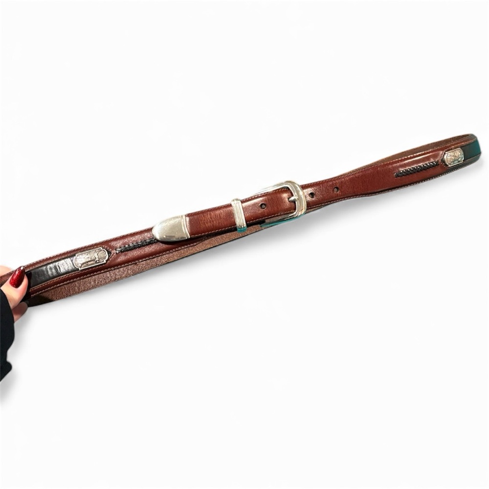 Onyx by Brighton black and brown golfer Leather Belt
